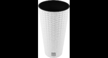 Bloempot Buiten Hoog Rond Rato Tubus 40cm WIT Prosperplast