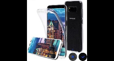 Hoesje geschikt voor Samsung Galaxy S8+ Plus - Volledige 360 Graden Bescherming Edged (3D) Silicone Gel TPU Screenprotector Transparant Cover Hoesje - (0.5mm)