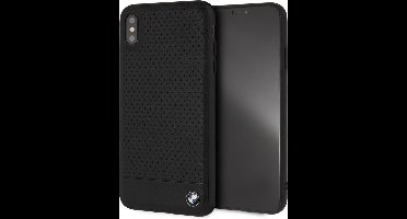 iPhone Xs Max hoesje Perforated - BMW - Zwart - Leer