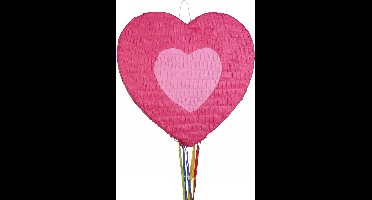 RIETHMULLER - Roze Hart Piñata 56 x 50 cm om op te hangen