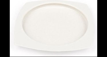 Bord met hoge rand - Ø 25 cm - Beige