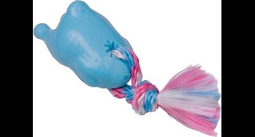 Nobby TPR Kip Met Touw - Lichtblauw - 8,5 cm