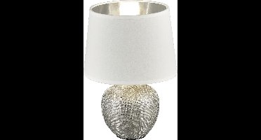 REALITY LUXOR - Tafellamp - Zilver - excl. 1x E14 28 W - Snoerschakelaar