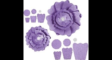 Bloemen - Paars - Paars - 15+25 cm - 230 gram - 2 stuk