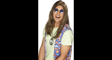 Hippiepruik voor volwassenen. - Verkleedpruik - One size