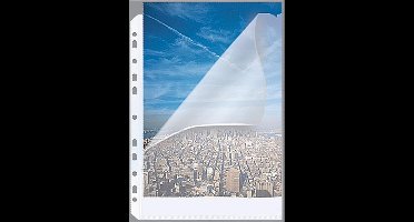 EXXO-HFP # 35161 - A4 Ringband Documententas -  Top & Links open - Kleurloos - 1 Pak @ 10 stuks