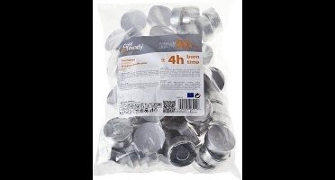 Cosy & Trendy Theelichtjes - 50x stuks - waxinelichtjes - 4 branduren - 4 cm - Voordeelzak