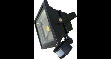 50W LED / PIR Schijnwerper Warm Wit 3200K grijze behuizing IP65