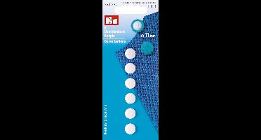 Stofknopen kunststof 11 mm wit 6 st. 6 st. - Stofknopen - Prym