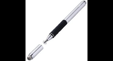 DrPhone SX Pro V6 Stylus Pen met Side Grip - Precision Disc Capacitief - Geschikt voor SX Pro V6 Stylus Pen Side Grip - Precision Disc Capacitief - Geschikt voor o.a. voor Tablets / Telefoons - Universeel - Zilver