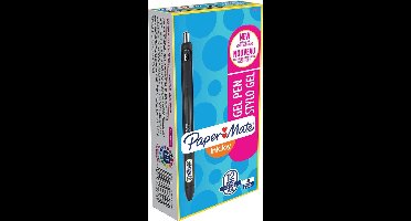 Paper Mate InkJoy-gelpennen | Medium punt (0,7 mm) | Zwart | 12 stuks