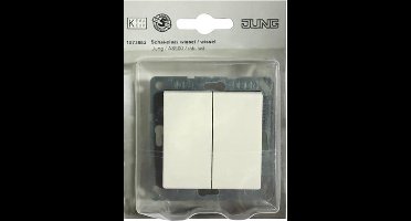 JUNG AS500 dubbele wipschakelaar wissel inbouw | WIT