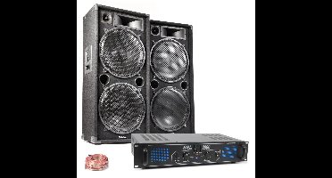 SkyTec MAX215 met SPL2000 versterker - 2000W complete installatie