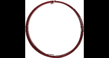 Alu draad, b: 15 mm, dikte 0,5 mm, rood, plat, 2m