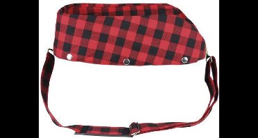 Croci binnenvoering hondentas jackman siliconen geruit rood 40x20x28 cm