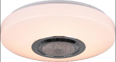 REALITY MAIA - Plafondlamp - Wit - incl. 1x SMD 10 - Afstandsbediening - Geintegreerde dimmer - Bluetooth-luidspreker - Nachtlampje - Niet geschikt voor externe dimmer - Wand- en plafondmontage - RGBW-kleurenwisselaar - D: 33 cm