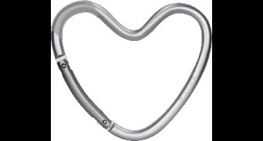 Dooky Universal Hook Tassenhaak Hartvorm Silver (mat)
