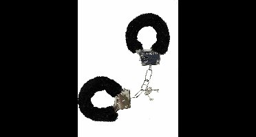 Pluche handboeien zwart