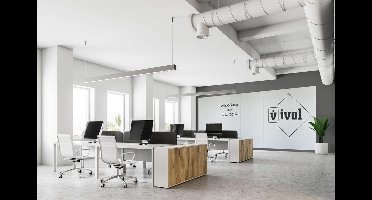 IVOL Complete whiteboardwand zonder rand (5 panelen) - 200x500 cm - Wit
