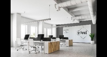 IVOL Complete whiteboardwand zonder rand (4 panelen) - 200x400 cm - Wit