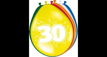 40x stuks Ballonnen versiering 30 jaar thema leeftijd feestartikelen
