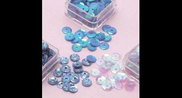 Trio Pailletten 6mm JeansBlauw