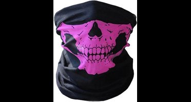 Balaclava Gezicht Shield Tactische Masker Roze 3D Schedel Sport Nek Warm Motor Masker Volgelaatsmasker Winddicht Motorfiets face shield spatmasker gezichtscherm Mondkap Ski Outdoor Sport