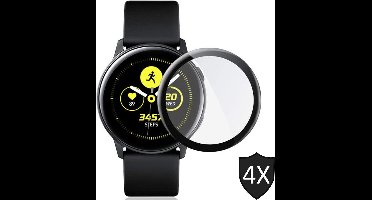 Screenprotector geschikt voor Samsung Galaxy Watch Active 2 (40mm) - Full Screen Cover Volledig Beeld - 4 Stuks