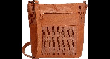 Beagles Omhang Schoudertas Cognac Bruin Handig Formaat