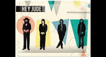 The Beatles Hey Jude 1968 Metalen wandbord in reliëf 15 x 20 cm.