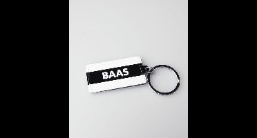 Paper Dreams Sleutelhanger Baas 13,5 X 4,5 Cm Staal Zwart/wit