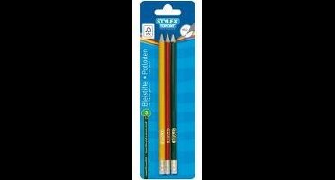 Toppoint Potloden 3 stuks fsc-hout met gum