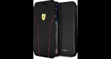 iPhone Xs/X hoesje - Ferrari - Zwart - Kunstleer
