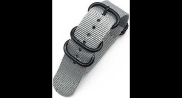 Premium Grey - Zulu Nato strap 22mm - Horlogeband Grijs