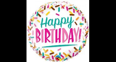 Folat - Folieballon - Happy birthday - Zonder vulling