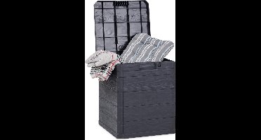 MaxxGarden Kussenbox - Florida - opbergbox voor kussens 90L - Zwart 43x44x50cm