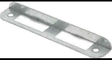 Nemef Hoeksluitplaat - afgerond - 135 x 24 x 12 mm (LxBxH/B+LIP) - staal verzinkt - HP1266 - din links