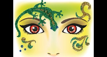 Herma Face Art Glitter Sticker Gecko