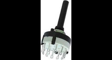 Velleman 8404-2C elektrische schakelaar Draaischakelaar Zwart, Wit