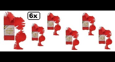 6x Crepe guirlande rood 5 meter