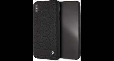 iPhone Xs Max hoesje - BMW - Zwart - Leer