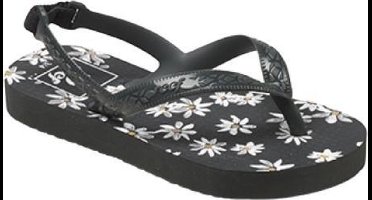 Reef Little Escape Print black daisy slippers meisjes