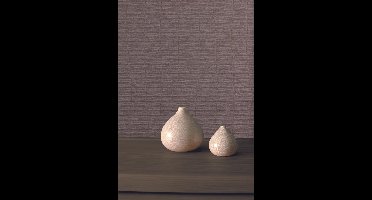 Dutch Wallcoverings Schuimvinyl uni - bruin