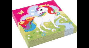 RIETHMULLER - 20 papieren eenhoorn servetten