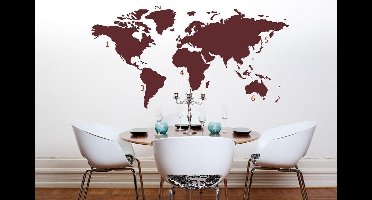 United Entertainment ® - Wereldkaart Muursticker - Rood