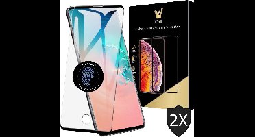 Screenprotector geschikt voor Samsung Galaxy S10 - Tempered Glass Gehard Glas Case-Friendly Screen Protector - Ondersteunt Vingerafdrukscanner - 2 Stuks