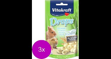 Vitakraft Knaagdier Drops - Konijnensnack - 3 x Yoghurt