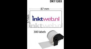 FLWR - Labels / Brother DK-11203 / wit / Geschikt voor Brother