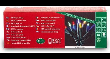 Konstsmide 6303-500 Mini-lichtketting Binnen werkt op het lichtnet Aantal lampen 50 LED Meerkleurig Verlichte lengte: 7