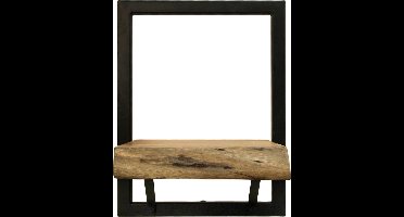 Wandplank Levels Live Edge - 25x32 cm - acacia/ijzer